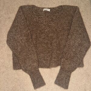 Aritzia V-Neck Cropped Sweater